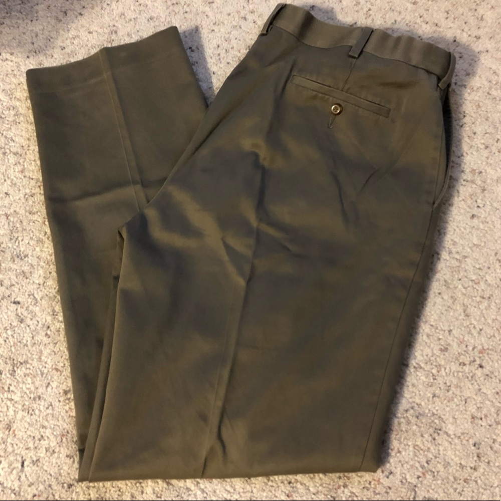 Savane 38/34 Classic Fit Dark Khaki Pants